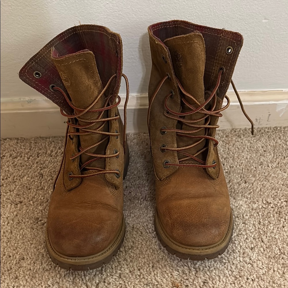 Timberland Brown Leather and Suede Winter Boots